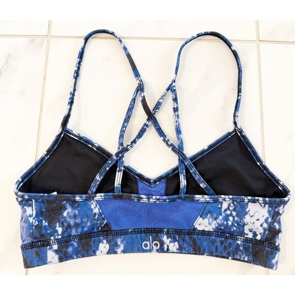 Alo Goddess Strappy Bra in Black Python Size Small - Picture 2 of 8